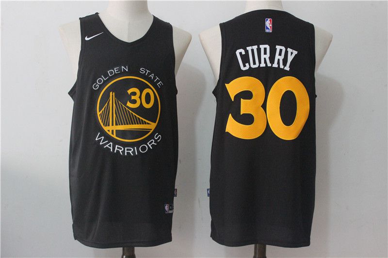 Men Golden State Warriors #30 Curry Black NBA Jerseys->->NBA Jersey